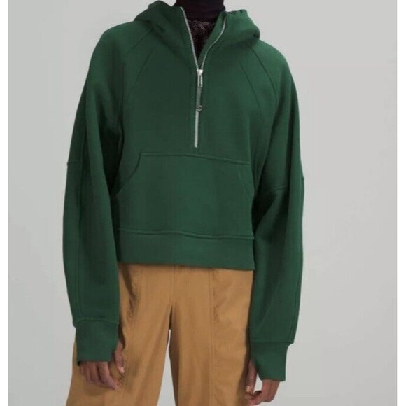 Lululemon Scuba Oversized Half-Zip Hoodie Size XS/S‎ Everglade Green - Picture 1 of 8